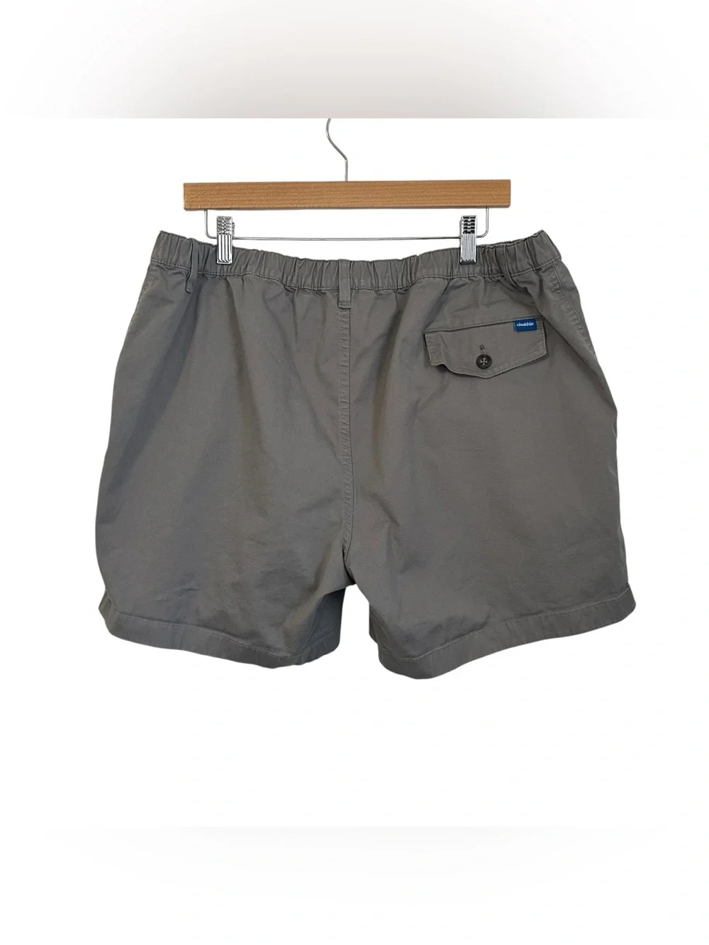 Chubbies Mens The Khakinators 5.5” Shorts Size XXL Khaki Gray Elastic Waist